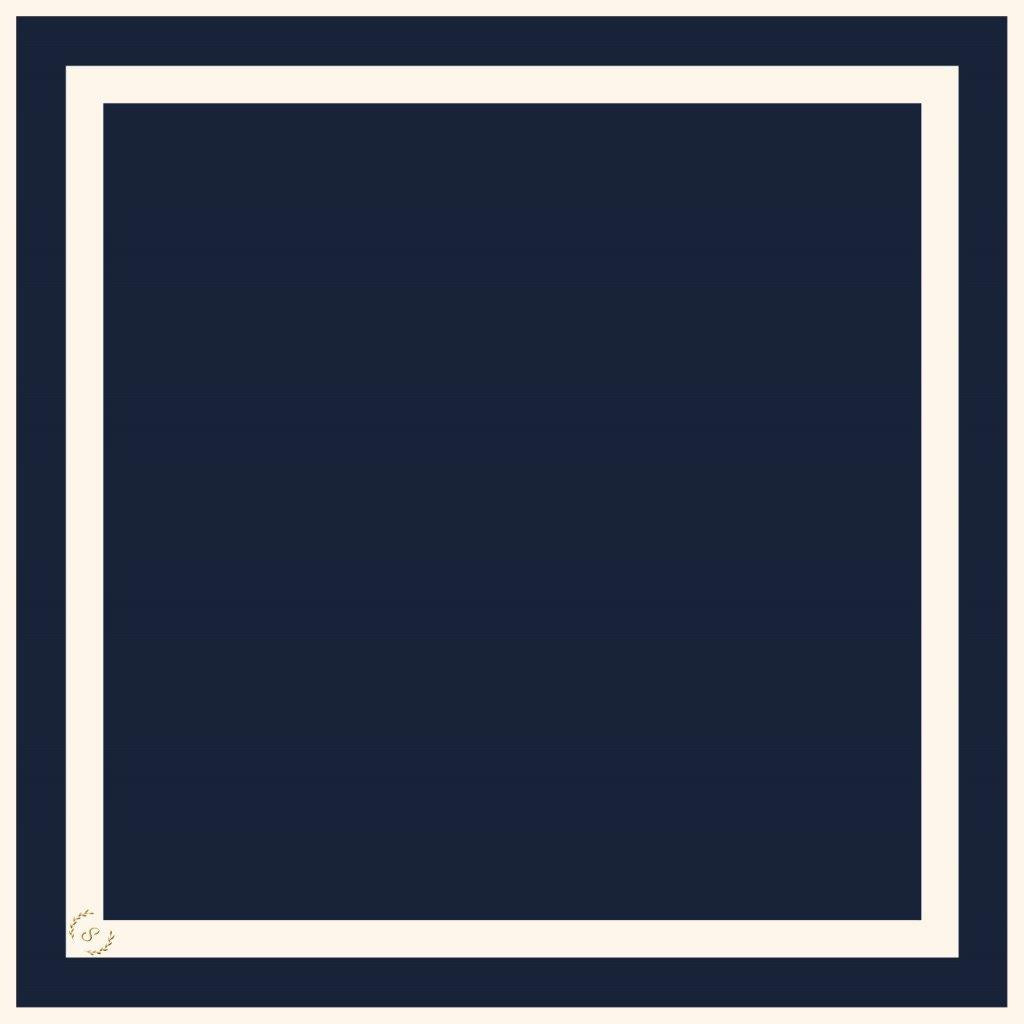 Plain Navy Cream