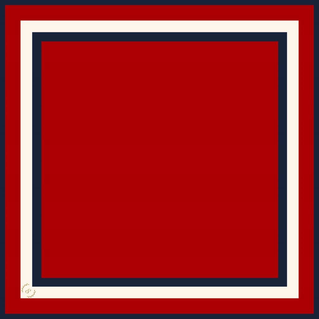 Plain Red Cream Navy