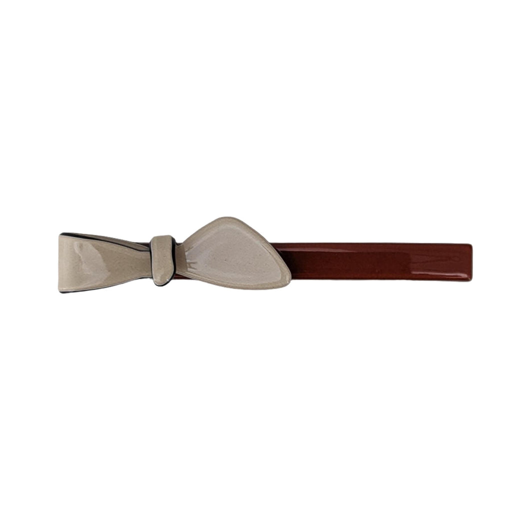 Cassandra Bow Clip Cream Rust