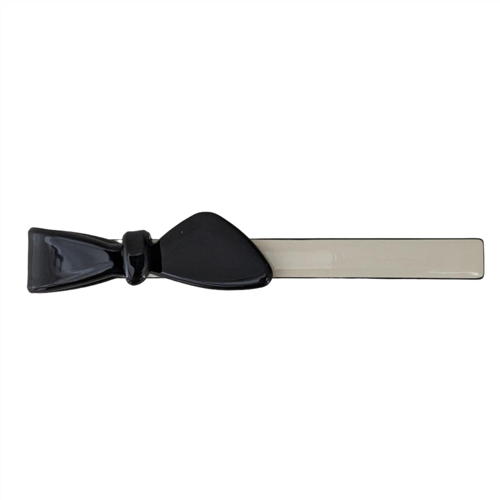 Cassandra Bow Clip Black Cream