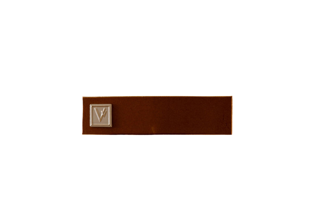 Leather Alligator Clip Camel