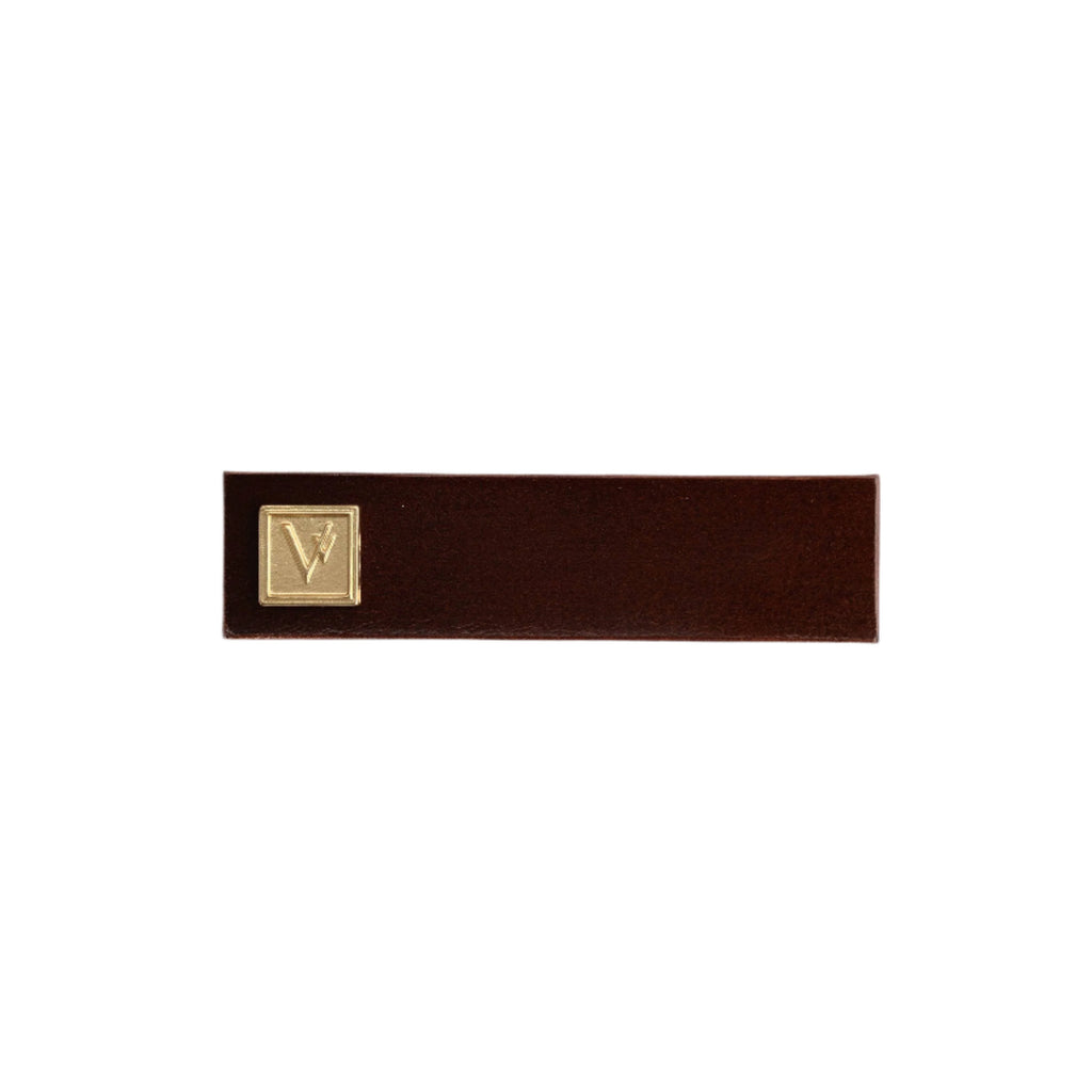 Leather Alligator Clip Brown