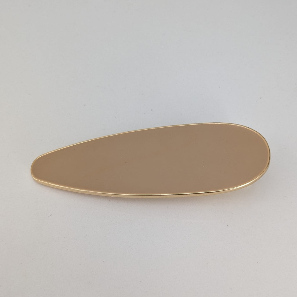 Enamel Teardrop Alligator Clip Tan