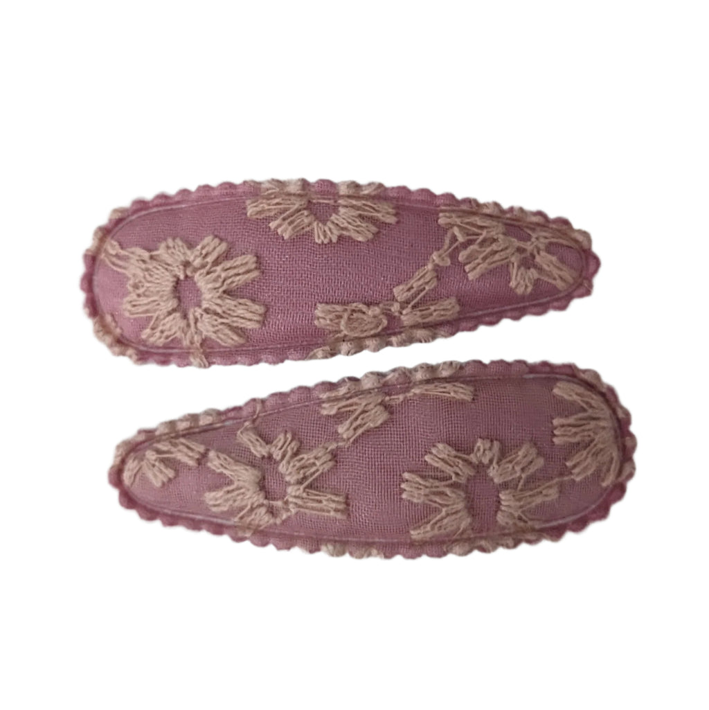 Fabric Mini Snap Clips Pink Multi