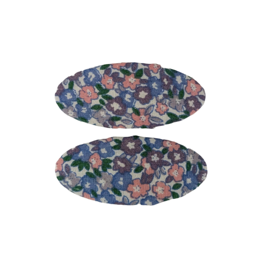 Sweet Floral Snap Clips Purple Multi