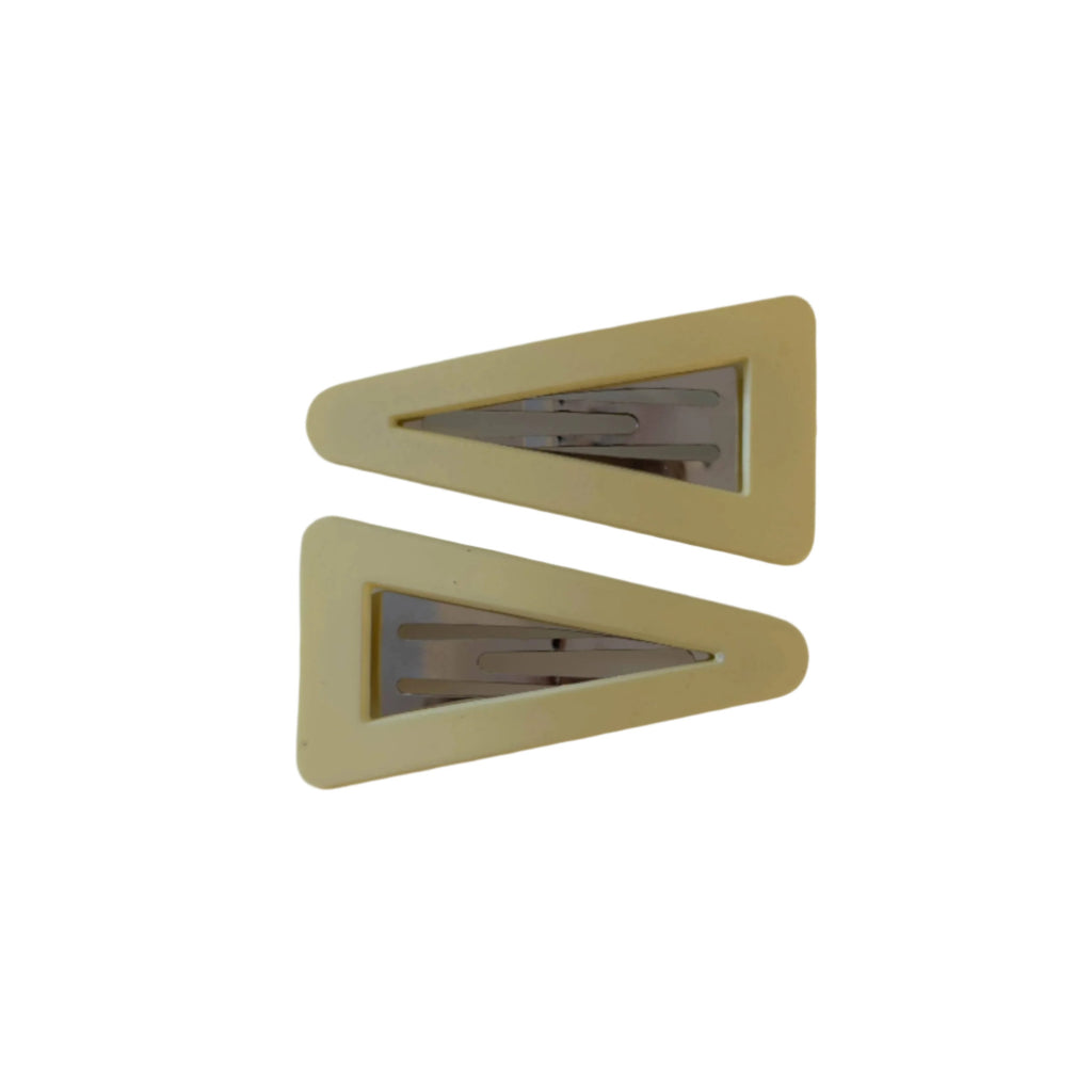 Frosted Triangle Snap Clips - Primrose
