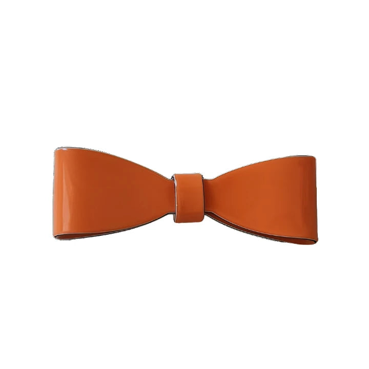 Porsha Bow Alligator Clip Orange
