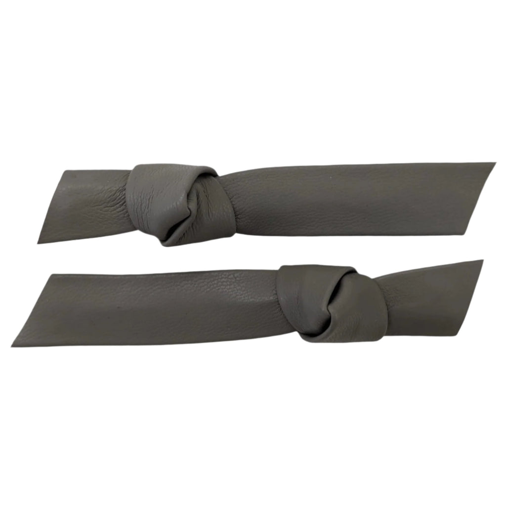 Leather Bowknot Clips Set Grey