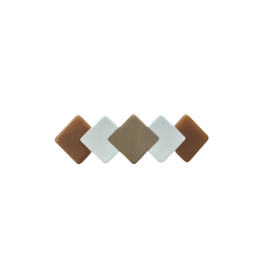 Edbrook Barrette Clip Rust, White, Beige