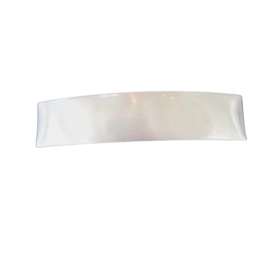 Plain Oblong Barette Silver