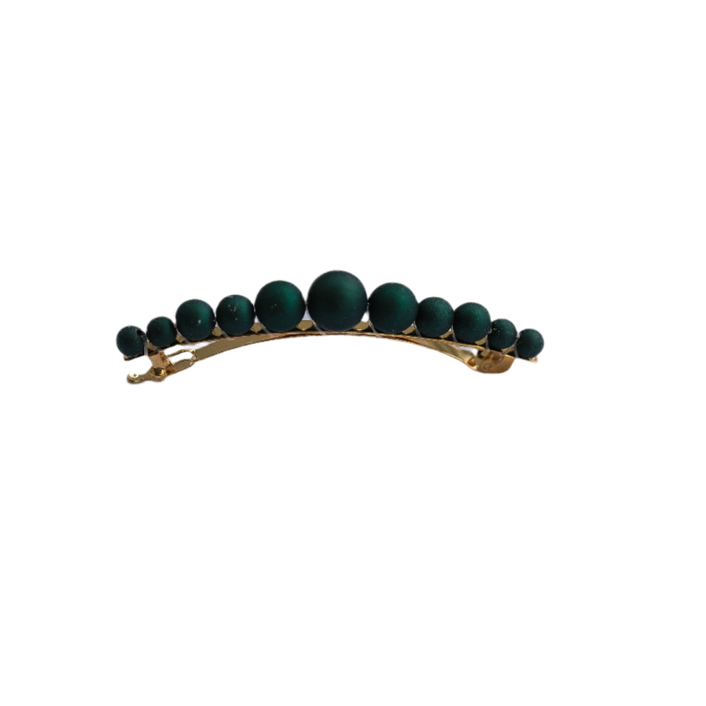 Graduated Ball Barrette Green