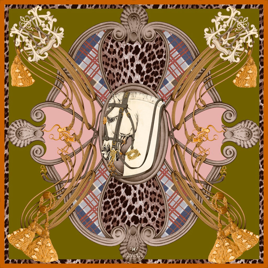 Carlos Ferdinand Equine Elegance Olive SECONDS - AS IS CF213-40 90cm