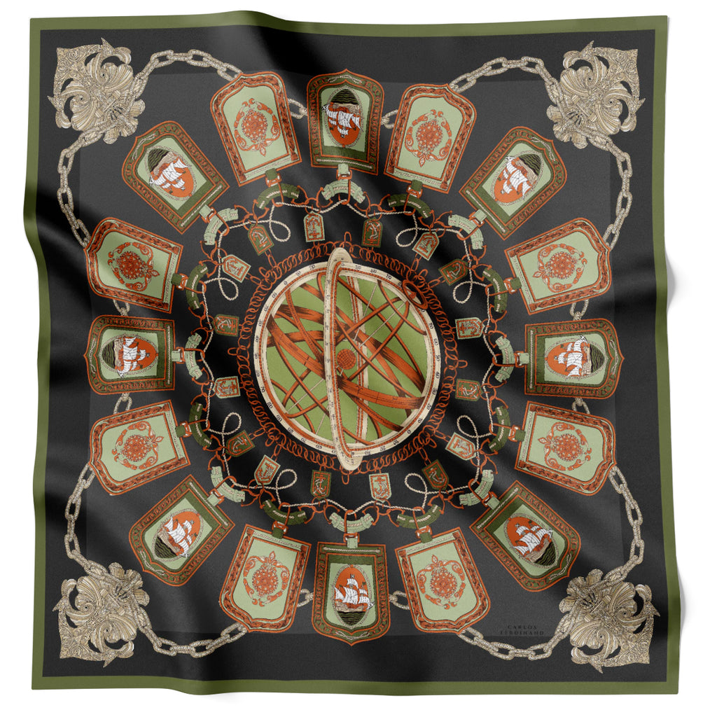 Carlos Ferdinand Seas the Day Olive Green CF271-1 90cm