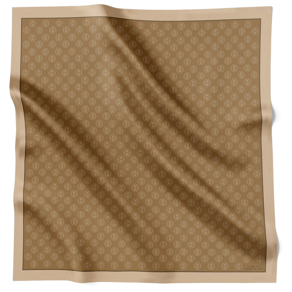 Fringed Monogram Camel