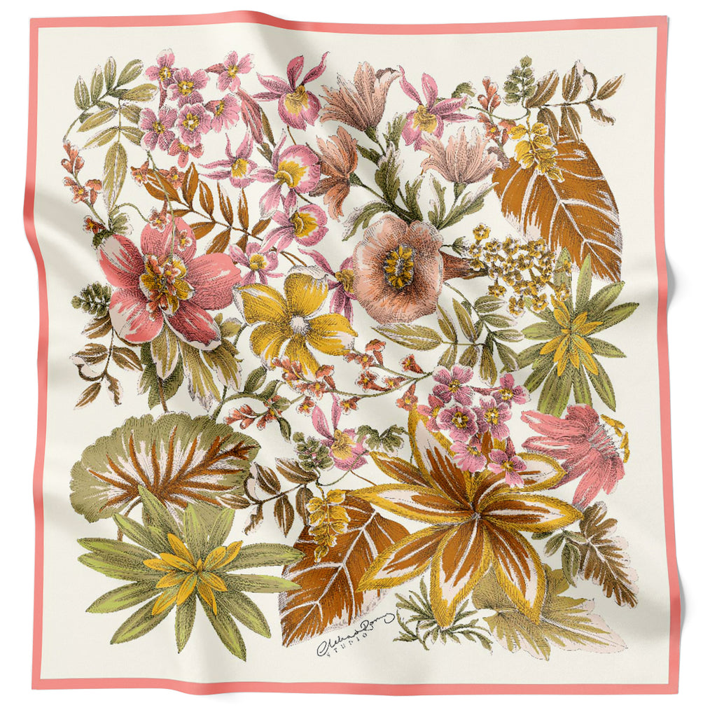Clelia & Romy La Campagne Pink and Green Double Sided CM624-1 90cm