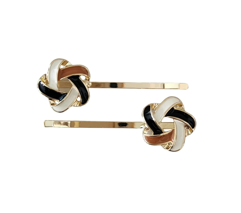 Twisted Delight Clips Tan/Cream