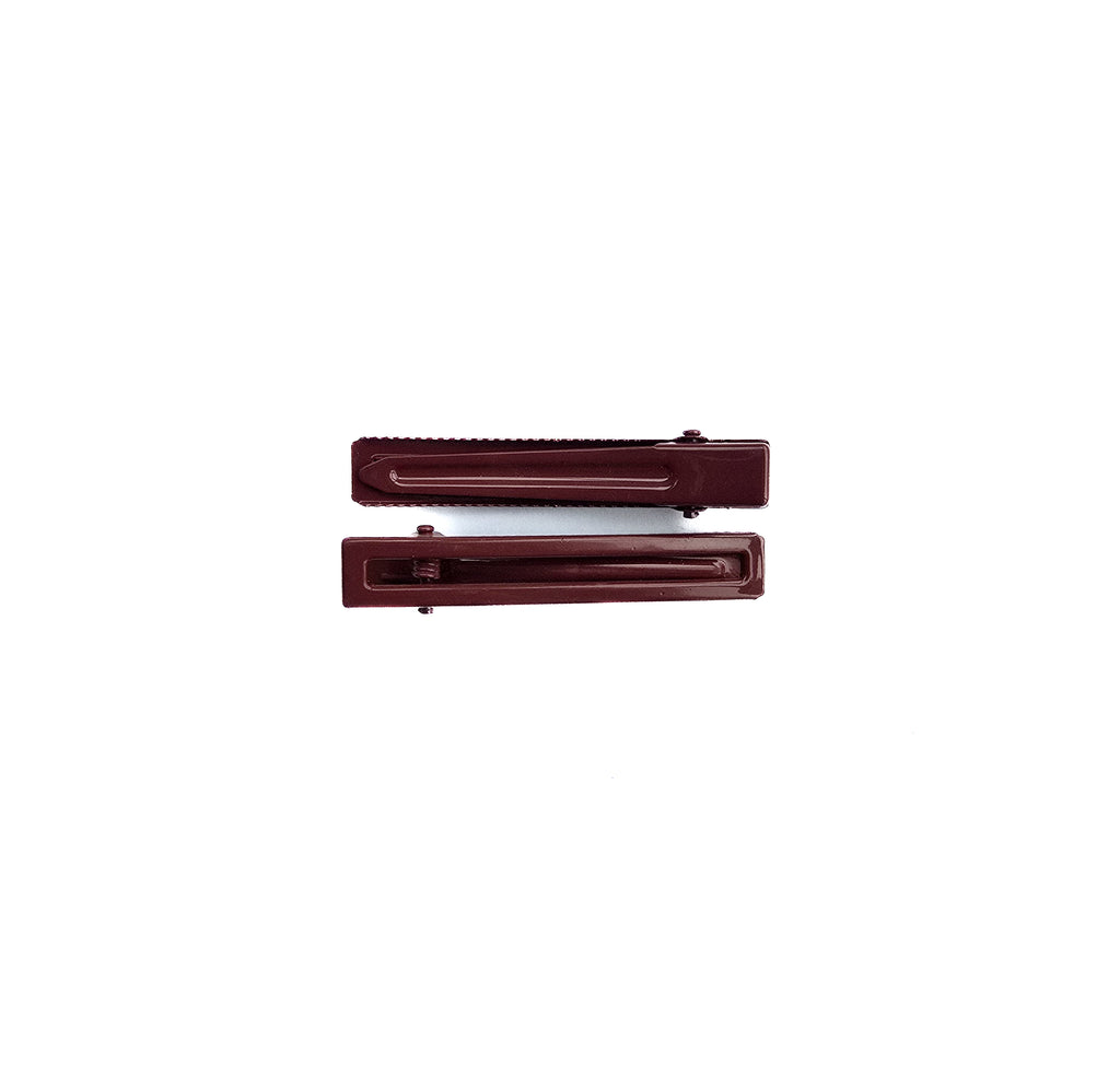 Crewe Clips Wine Red