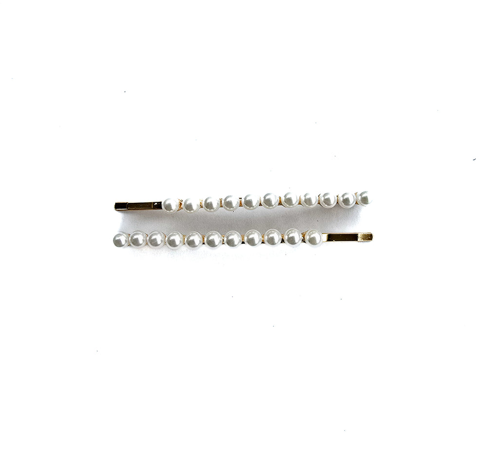 Camberley Pearl Clips White
