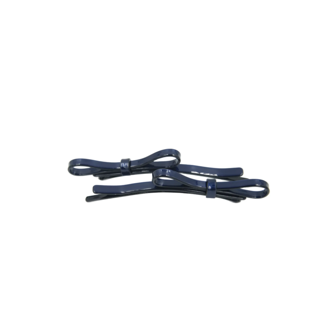 Taskia Bow Slides Navy