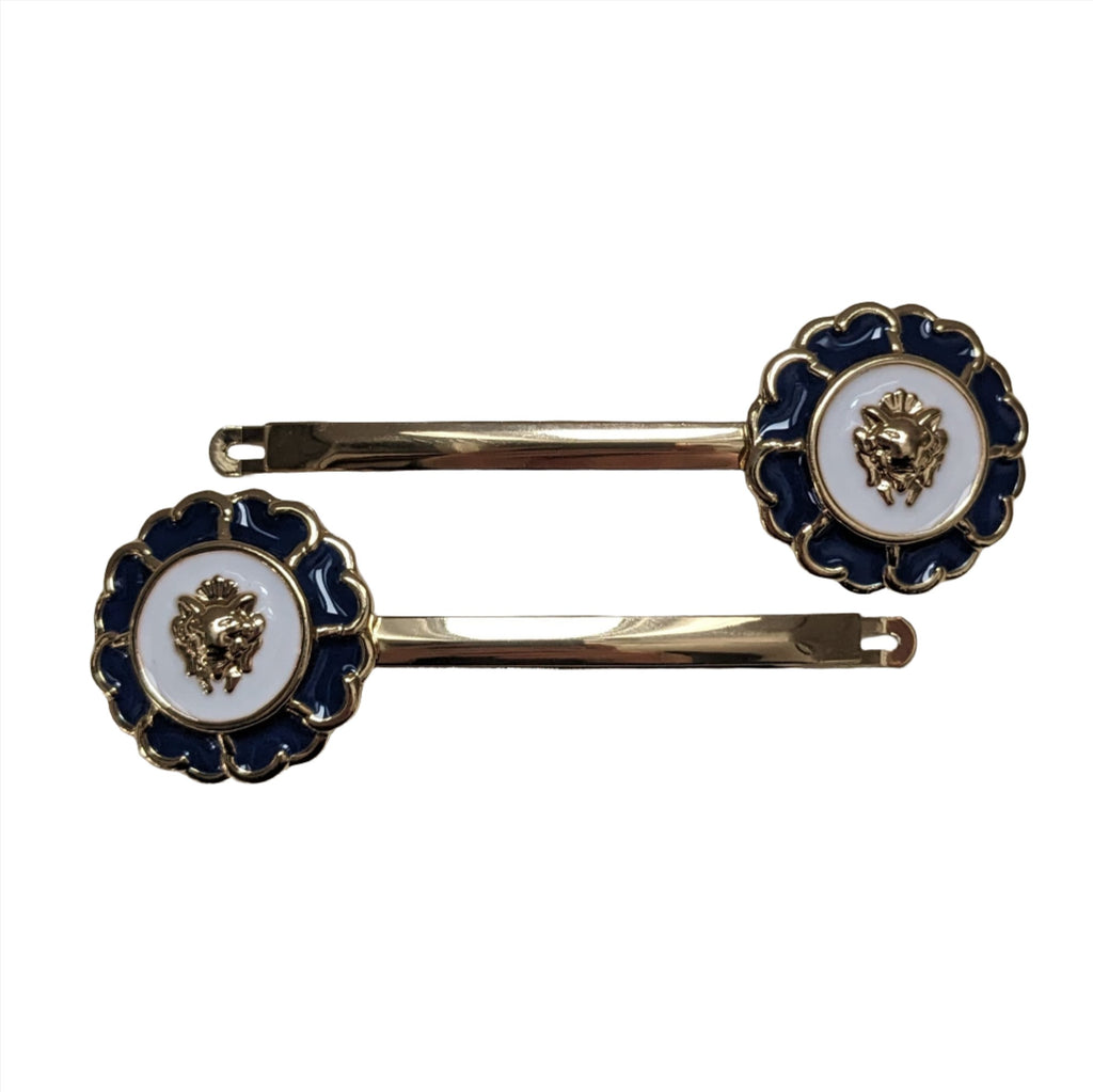 Frilled Lionhead Clips Blue, White