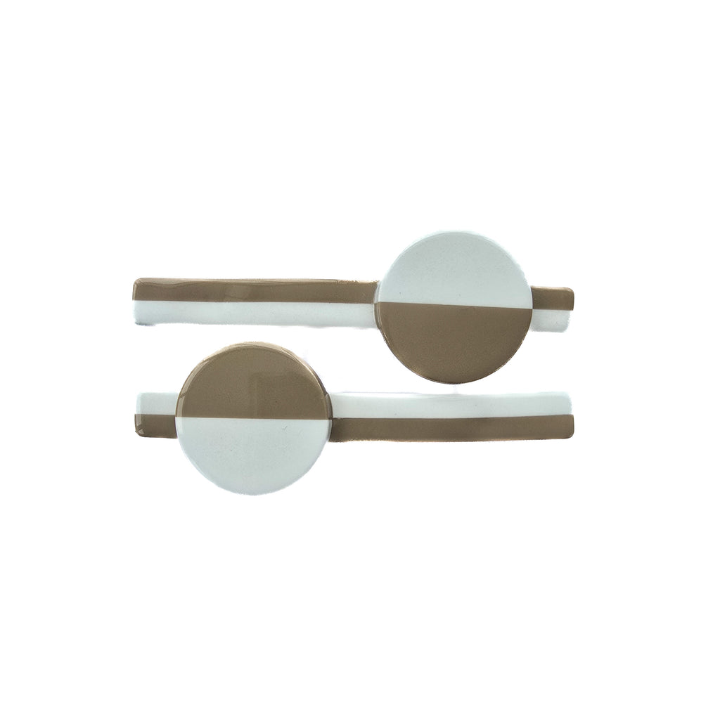 Eadar Clips Tan, White