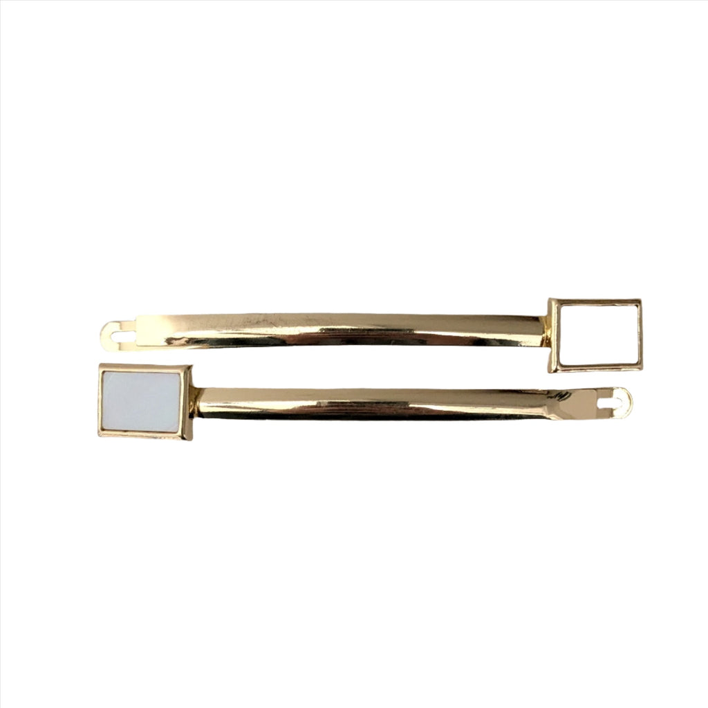 Plain Badge Clips White