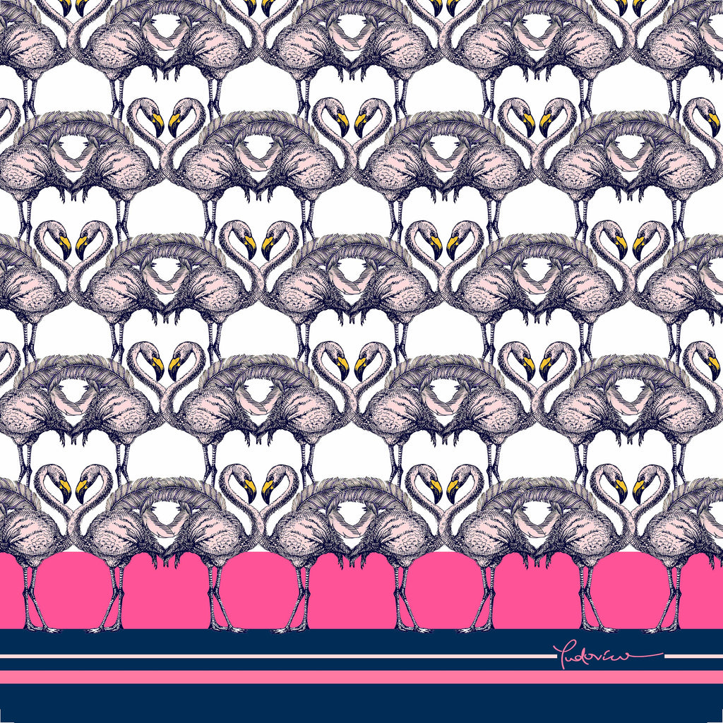 Heart Swans Pink