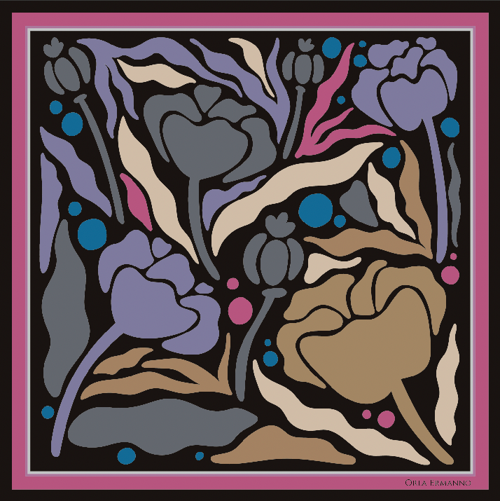 Abstract Floral Fuschia