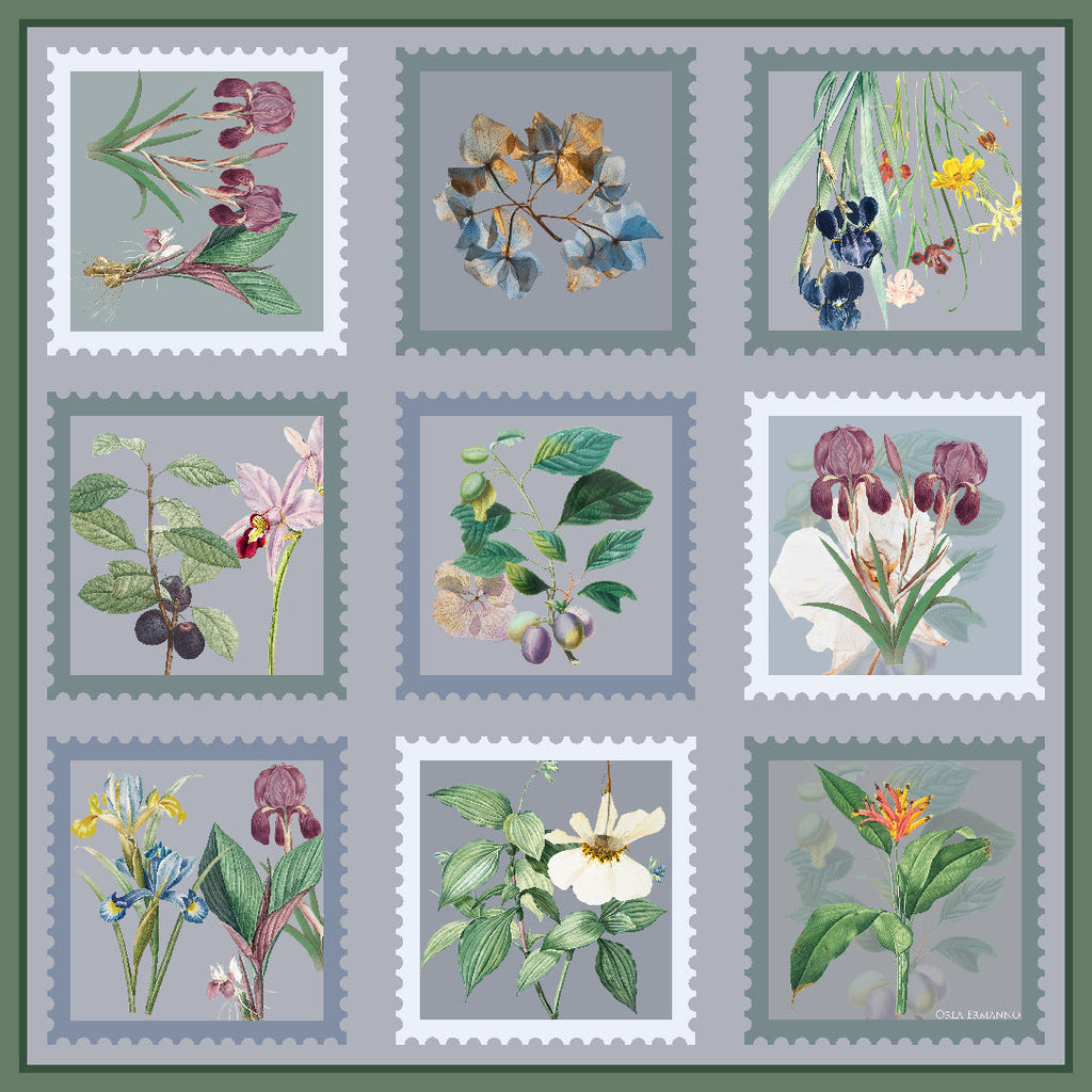 Floral Stamps Sage