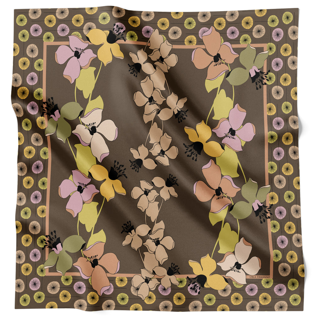 Climbing Flowerets Brown