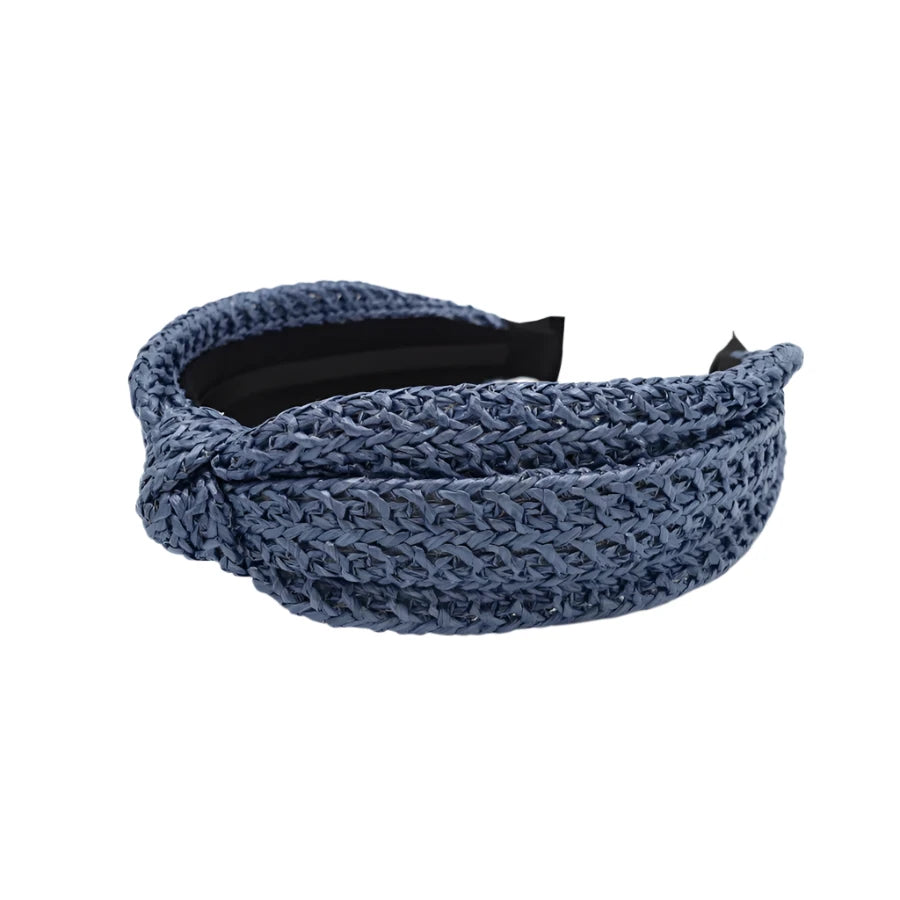 Woven Knot Headband Blue