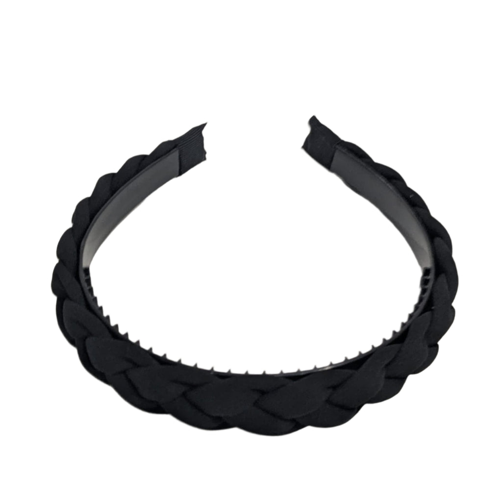 Braided Medium Headband Black