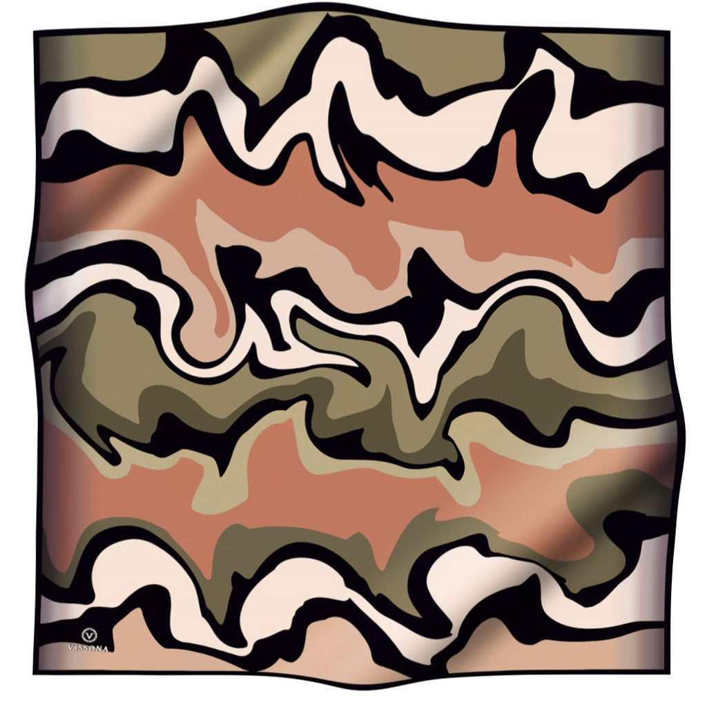 Abstract Waves Khaki