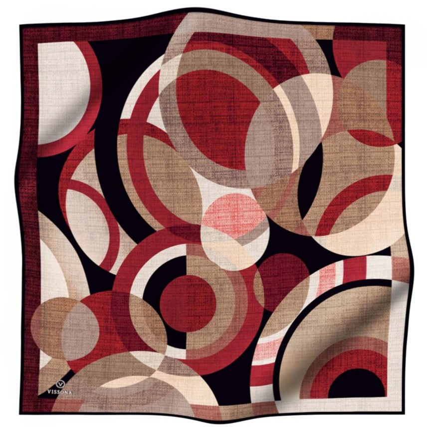 Linen Circles Red