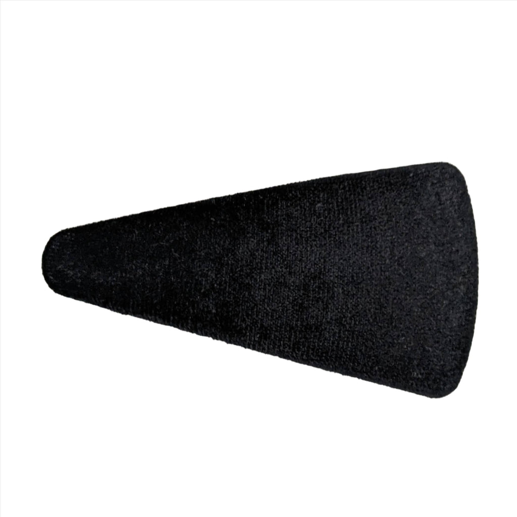 Velvet Triangle Barrette Black
