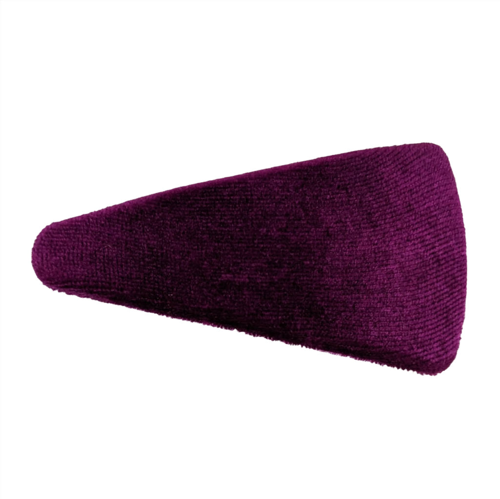 Velvet Triangle Barrette Fuchsia