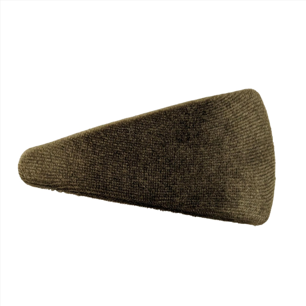 Velvet Triangle Barrette Green
