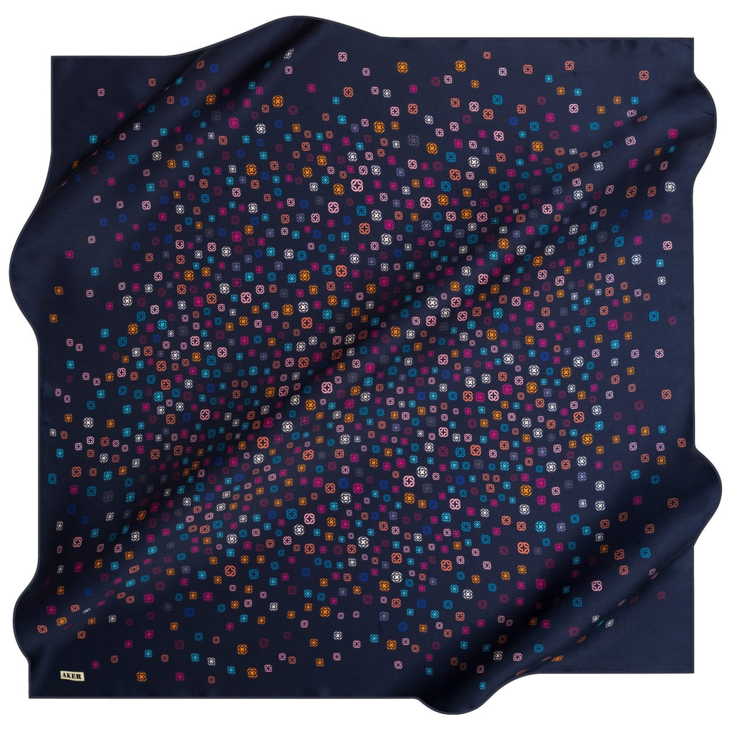 Aker Scattered Ditsy Dots Navy AK7132 90 cm