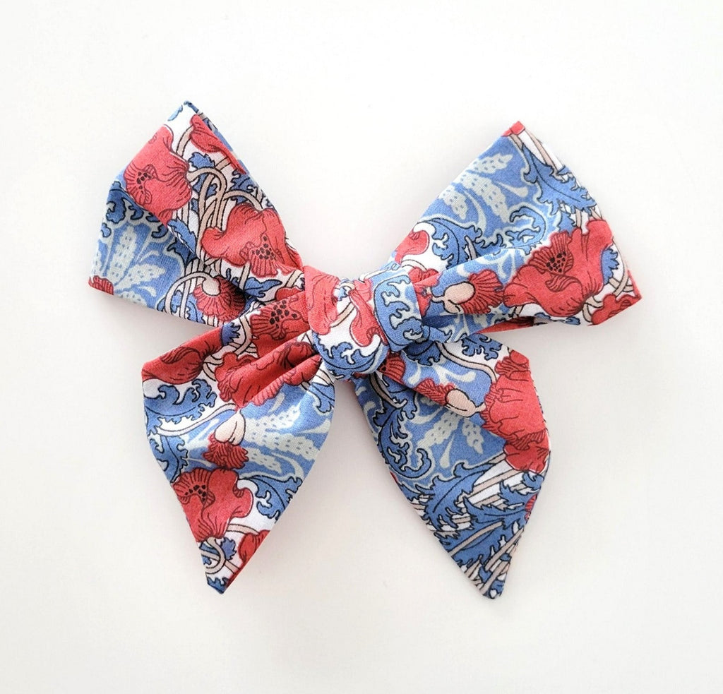 Girls Bow Clip Clementina Blue