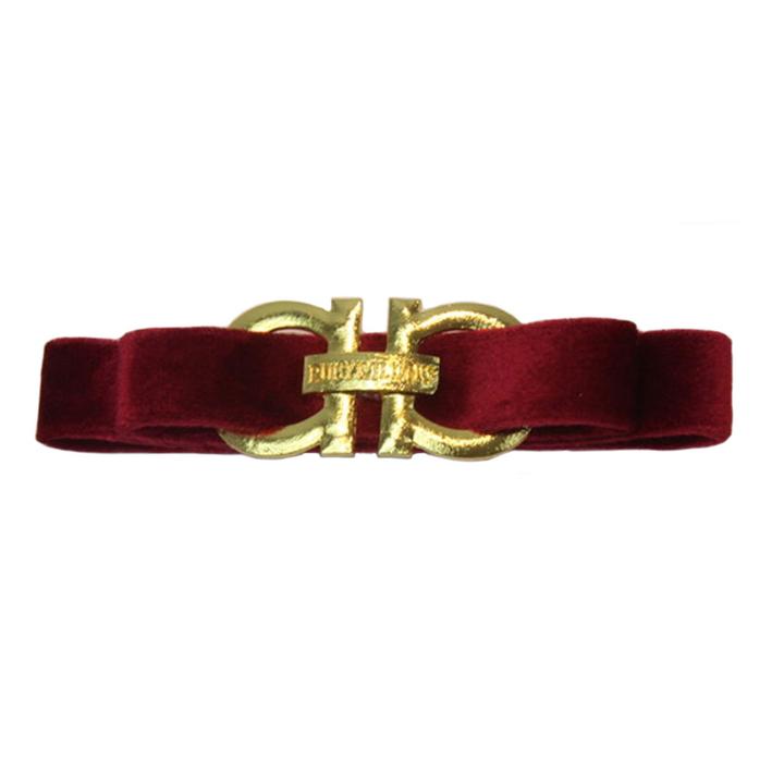 Valentina Buckle Alligator Clip Wine