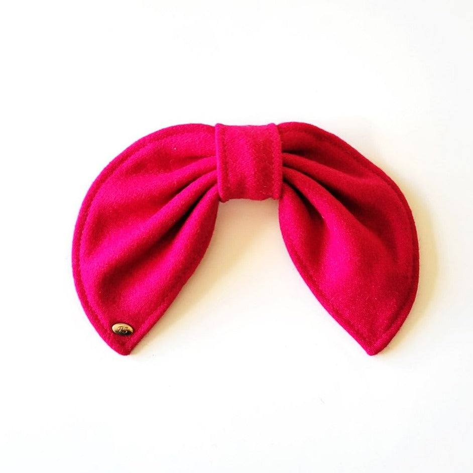 Winter Woollens Camilla Bow Fuchsia