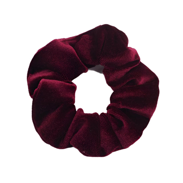 Uniform Velvet Scrunchie Burgundy