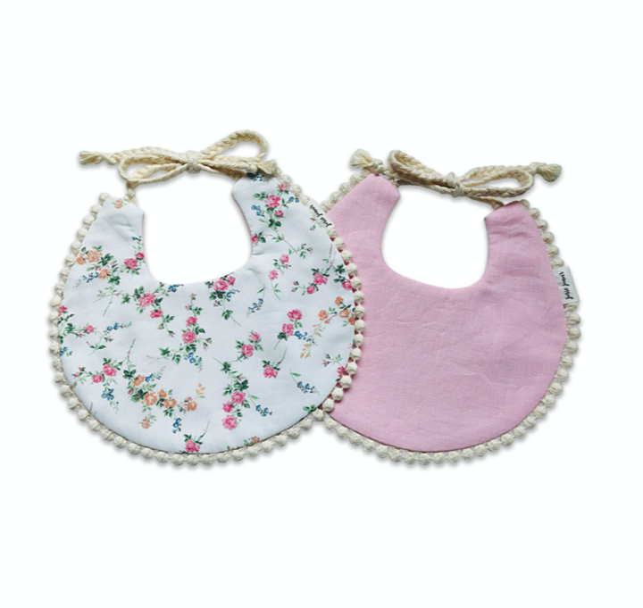 Rosie Liberty Pom Pom Baby Bib