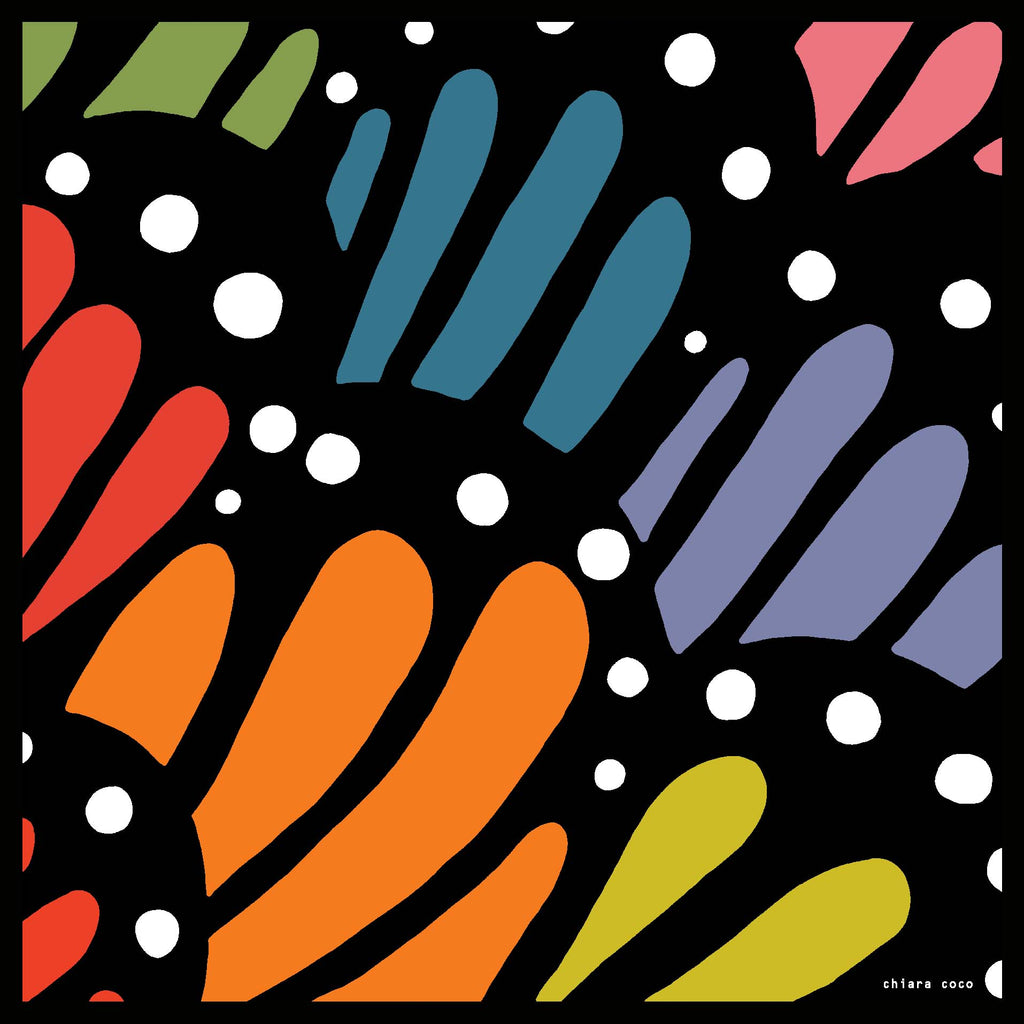 Chiara Coco Abstract/black/white spots CC174-1 70cm