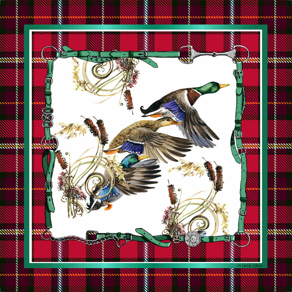 Chiara Coco Ducks red check CC188-6 70cm