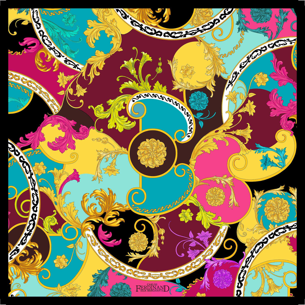Carlos Ferdinand Circular scrolls Black CF155-1 90cm