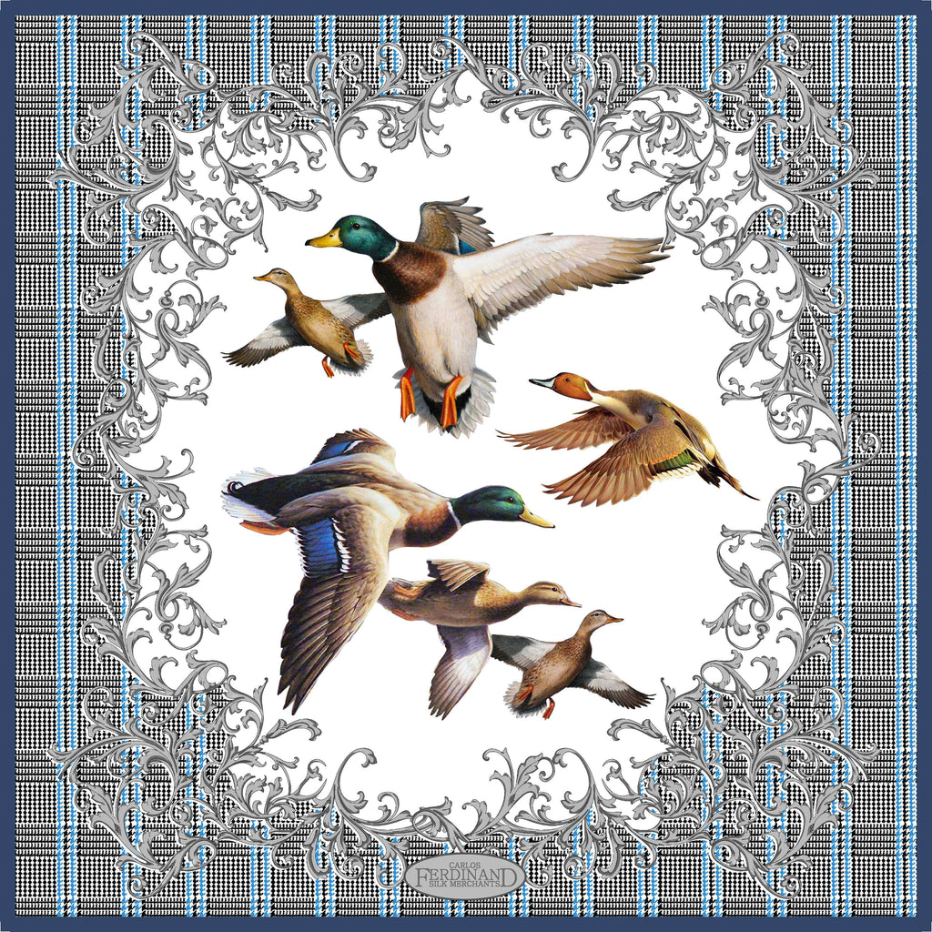 Carlos Ferdinand Mallards plaid navy CF177-2 90cm
