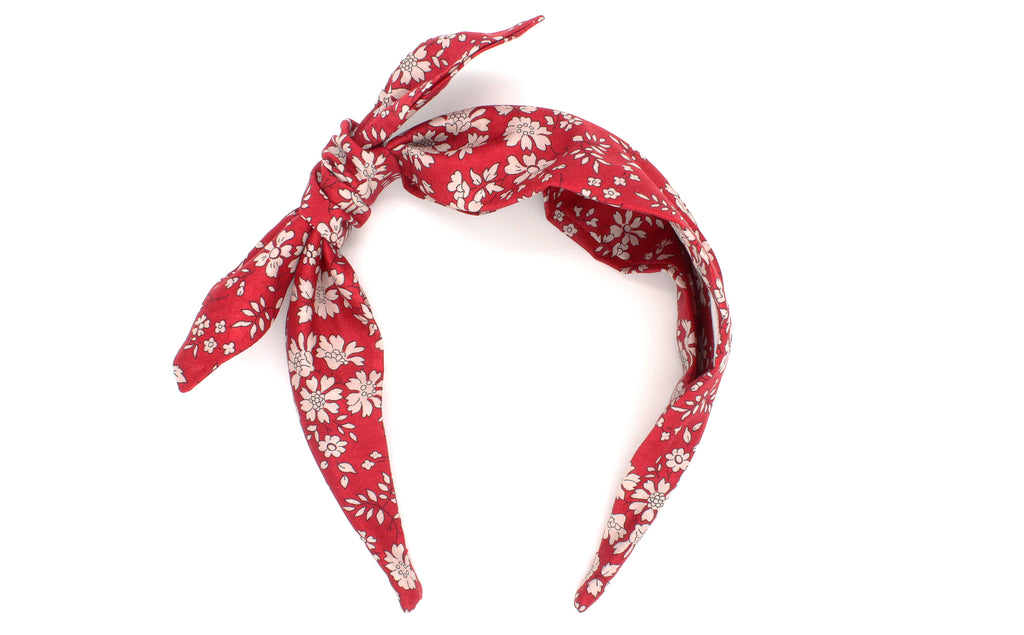 2.5cm Bow Band Capel Red