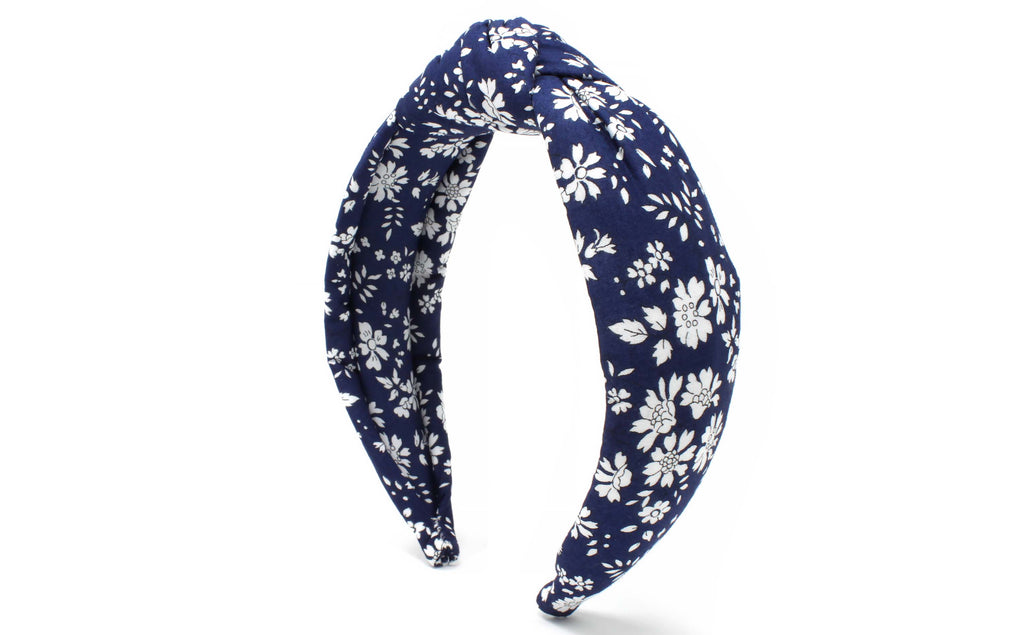 4cm Padded Knot Band Capel Navy