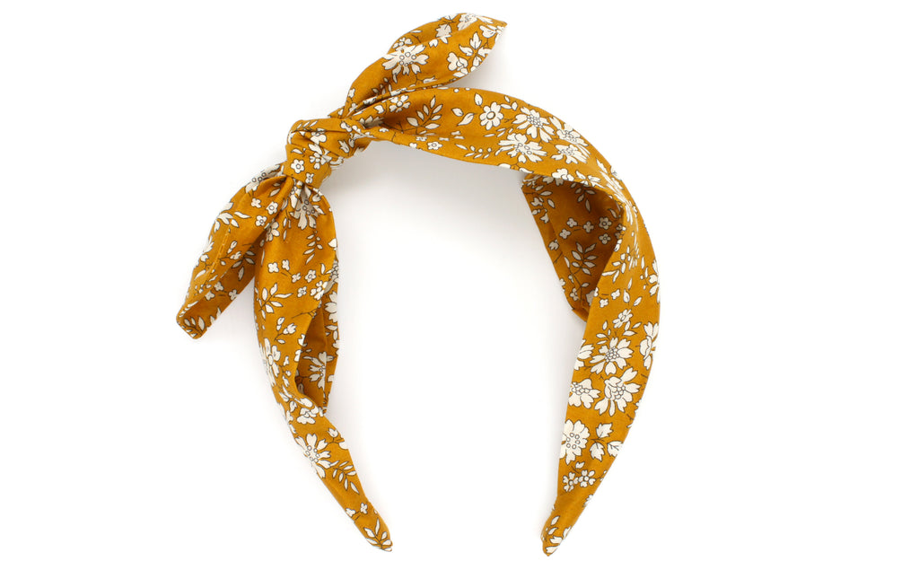 2.5cm Bow Band Capel Mustard